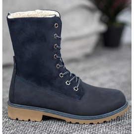 Super Me Botas con cordones azul 5