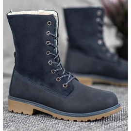 Super Me Botas con cordones azul 6
