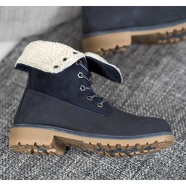 Super Me Botas con cordones azul 7