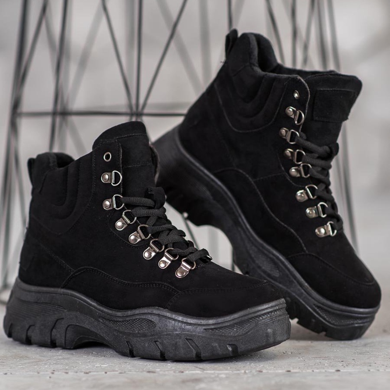 Yes Mile Tramperos cómodos en la plataforma negro 1 Yes Mile Tramperos cómodos en la plataforma negro 1