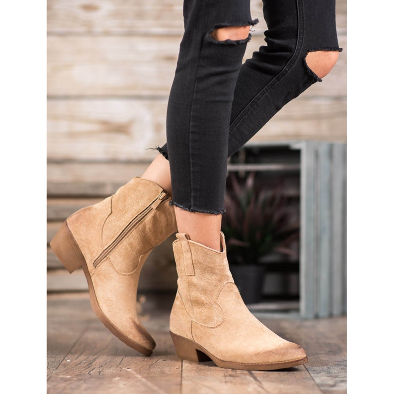 Seastar Botas de vaquero calientes con tacones altos marrón 1