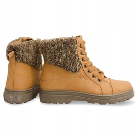 Botas de madera con piel de oveja 368 Camel marrón 3