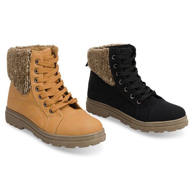 Botas de madera con piel de oveja 368 Camel marrón 2