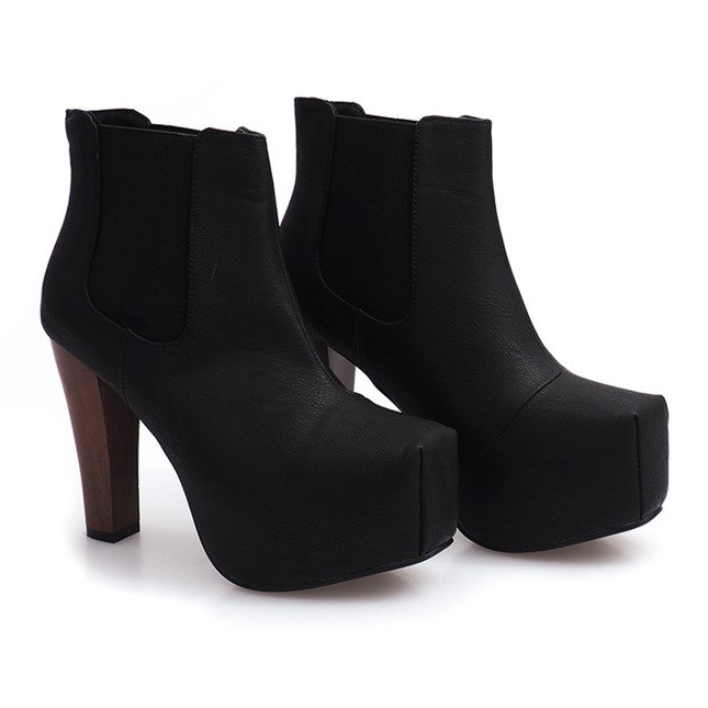 Botas Solid On Heel K823 Negro 1 Botas Solid On Heel K823 Negro 1