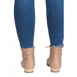 Botas de material elegante 26003 Beige 3