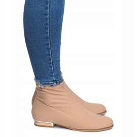 Botas de material elegante 26003 Beige 4