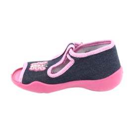 Calzado infantil befado 213P112 azul marino rosado gris 2