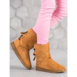 Haver Botas de nieve cálidas con lazos marrón 2 Haver Botas de nieve cálidas con lazos marrón 2