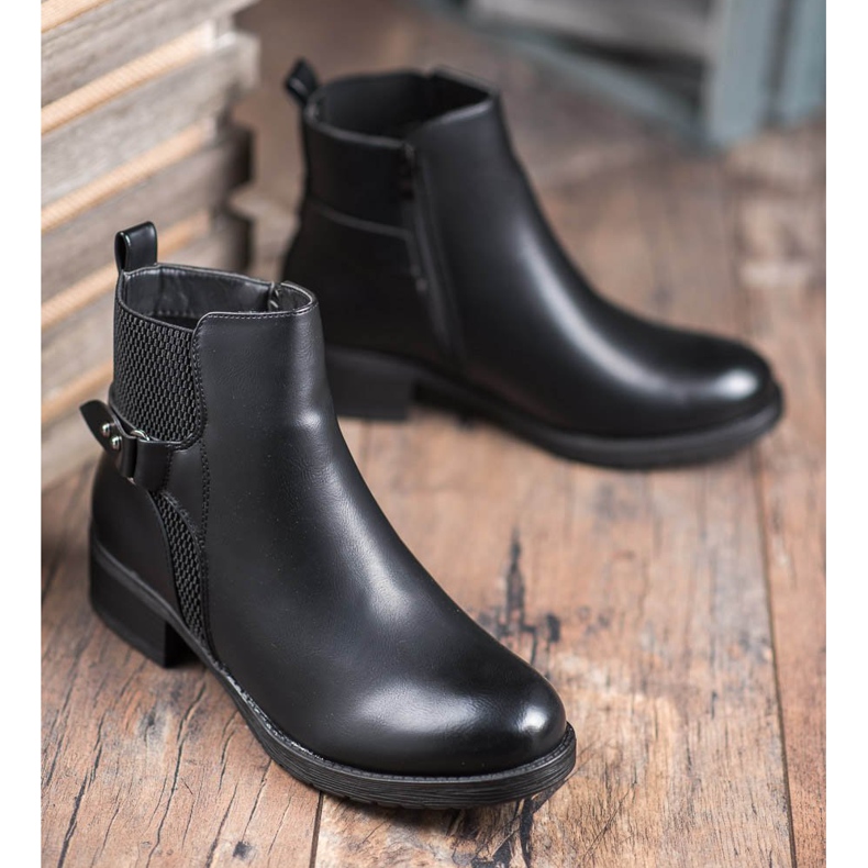 SHELOVET Cómodas botas negras negro 1