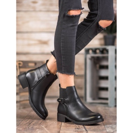 SHELOVET Cómodas botas negras negro 2