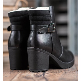 J. Star Cómodas botas de cuero ecológico negro 3