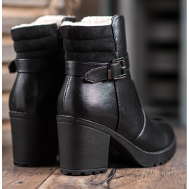 J. Star Cómodas botas de cuero ecológico negro 5
