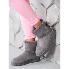 SHELOVET Mukluki caliente con un lazo gris 1 SHELOVET Mukluki caliente con un lazo gris 1