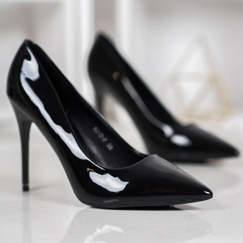 SHELOVET Bombas lacadas negro 1