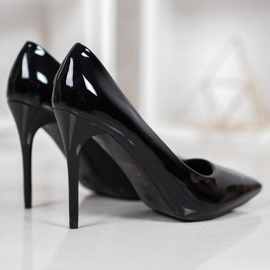 SHELOVET Bombas lacadas negro 5