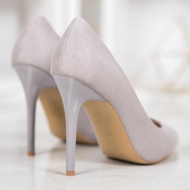 R'S Tacones de ante gris 1