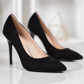 R'S Tacones de ante negro 5