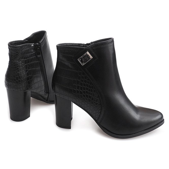 Boots On Heel 6315 Negro 1 Boots On Heel 6315 Negro 1