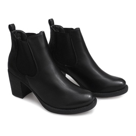 Botas En Tacón Con Elástico 1227 Negro 3