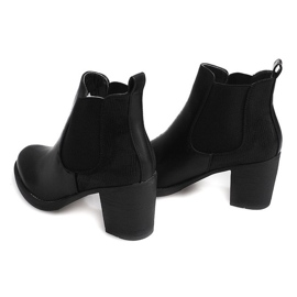 Botas En Tacón Con Elástico 1227 Negro 1