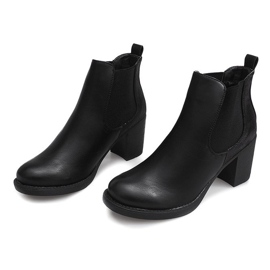Botas En Tacón Con Elástico 1227 Negro 4