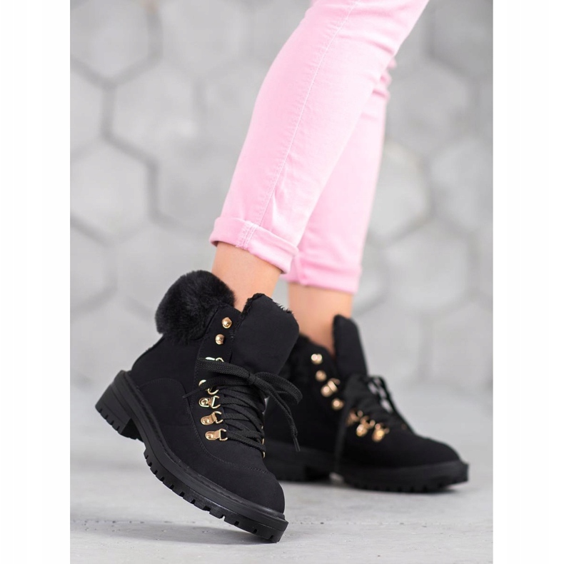 Botas de textil con pelo VICES negro 1 Botas de textil con pelo VICES negro 1