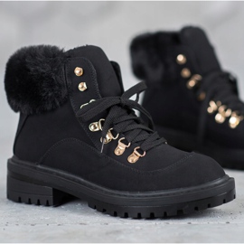 Botas de textil con pelo VICES negro 2