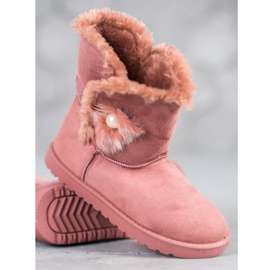 SHELOVET Mukluki con una perla rosado 4