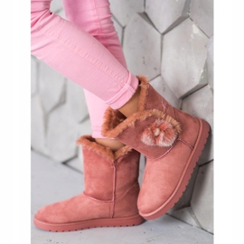 SHELOVET Mukluki con una perla rosado 1