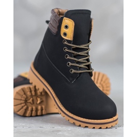 SHELOVET Botas cálidas para caminar en la plataforma negro 3