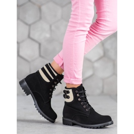 SDS Tramperos textiles con piel de oveja negro 1 SDS Tramperos textiles con piel de oveja negro 1