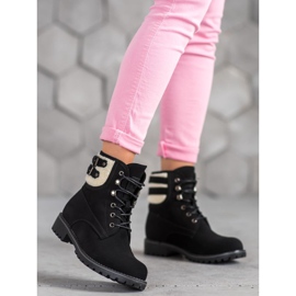 SDS Tramperos textiles con piel de oveja negro 2 SDS Tramperos textiles con piel de oveja negro 2