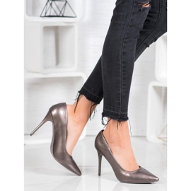 SHELOVET Bombas lacadas gris 2