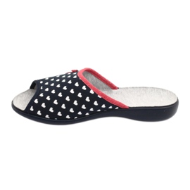 Zapatos de mujer befado pu 254D099 blanco azul marino 3