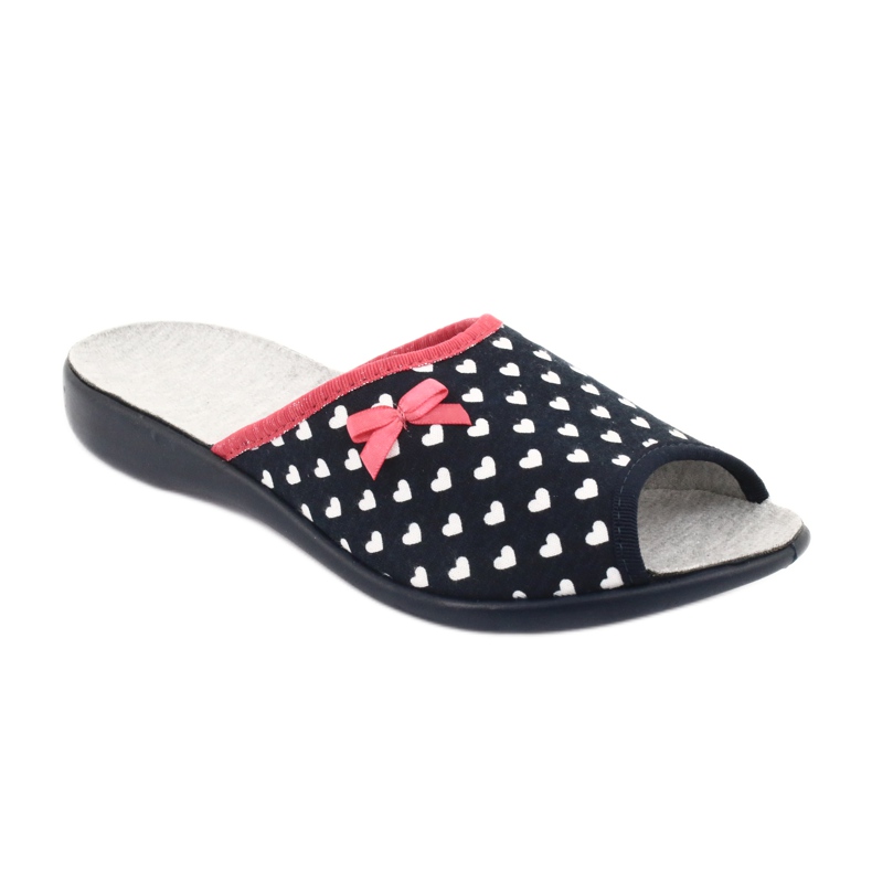 Zapatos de mujer befado pu 254D099 blanco azul marino 2