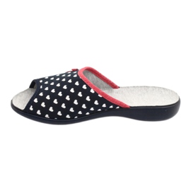 Zapatos mujer befado corazones pu 254D099 blanco rojo azul marino 2