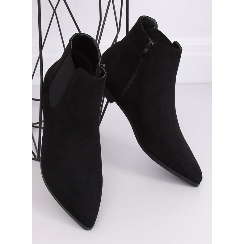 Botines Chelsea negros con puntera de almendra TX-1855 Negro 2