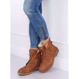 Camel 758-PA Botas camel en piel de oveja marrón 1