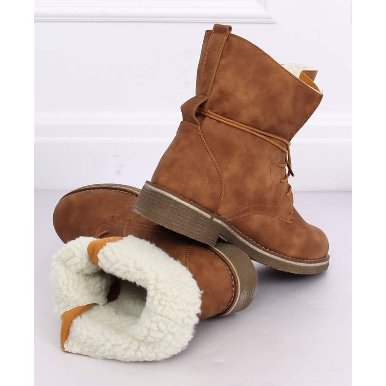 Camel 758-PA Botas camel en piel de oveja marrón 2 Camel 758-PA Botas camel en piel de oveja marrón 2