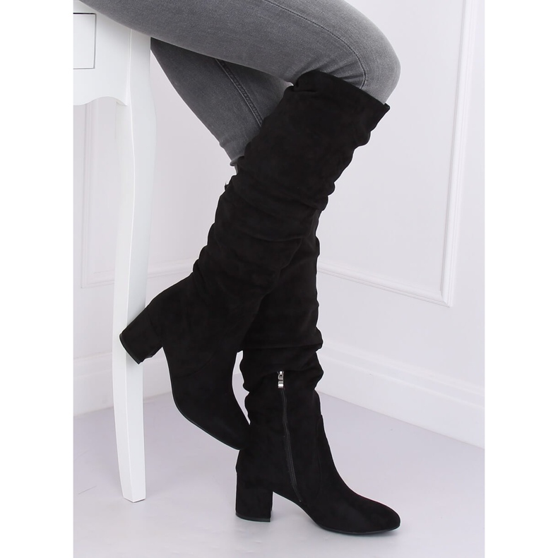 Botines negros de tacón bajo G-279 Black 1