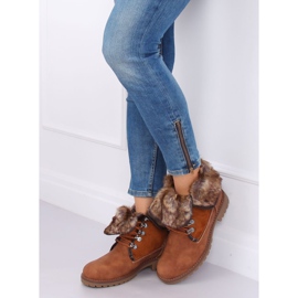 Botas de madera con piel de camello 331H-PA Camel marrón 2