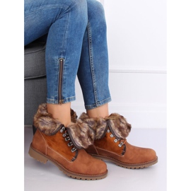 Botas de madera con piel de camello 331H-PA Camel marrón 1