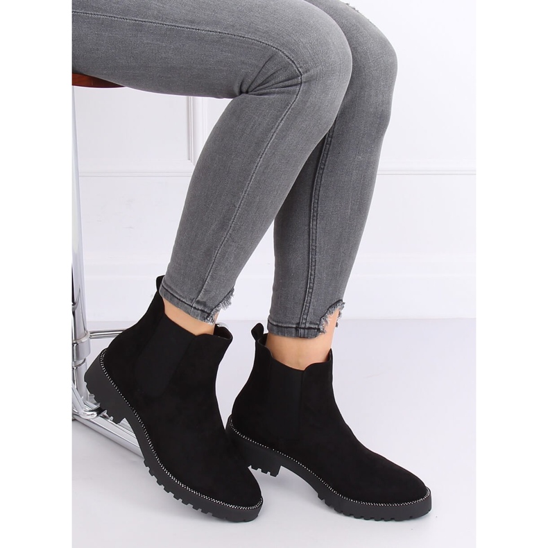 Botines Chelsea negros para mujer 7683-PA Negro 1