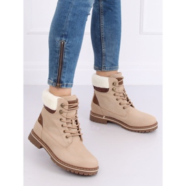 Botas de madera beige para mujer 185-PA Beige 1