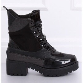Zapatos de suela alta NS067 Negro 3