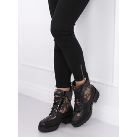 Zapatos de suela alta NS067 Camouflage negro 1