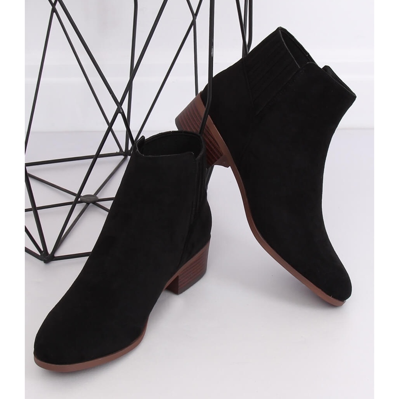 Botines Chelsea de ante negros 7967-PA Negro 1