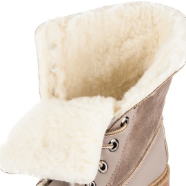 SHELOVET Tramperos con estilo con piel de oveja gris 7