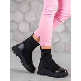 SHELOVET Botas sin cordones de moda negro 2