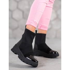 SHELOVET Botas sin cordones de moda negro 3